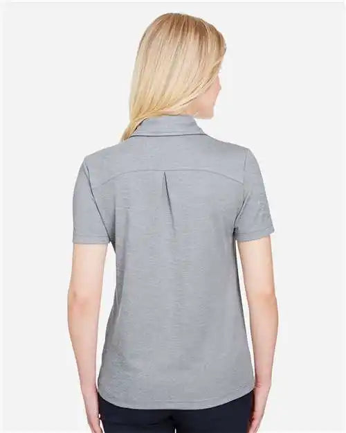 Devon &amp; Jones Dg22w Women’s Crownlux Performance® Address Melange Polo - Grey Heather