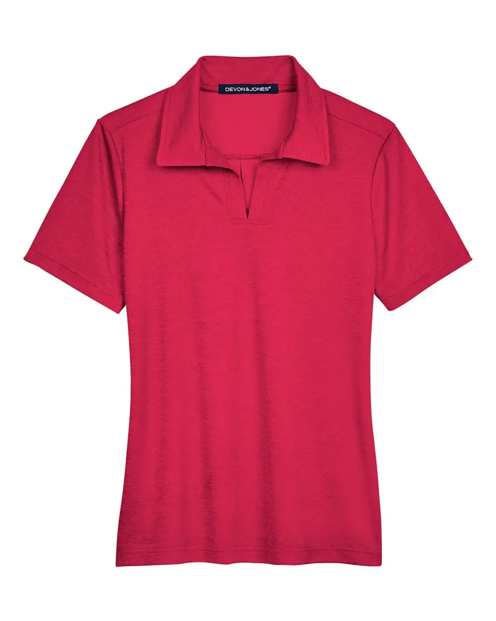Devon & Jones Dg22w Women’s Crownlux Performanceâ Address Melange Polo - Red Heather