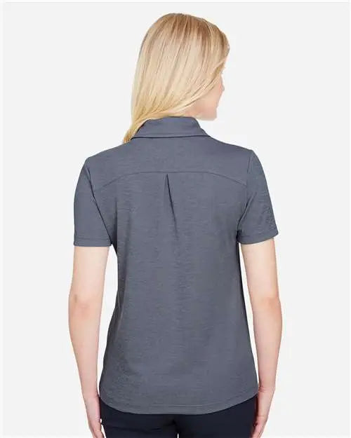 Devon & Jones Dg22w Women’s Crownlux Performanceâ Address Melange Polo - Navy Heather