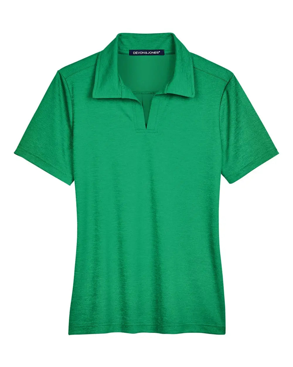 Devon & Jones Dg22w Women’s Crownlux Performanceâ Address Melange Polo - Kelly Green Heather