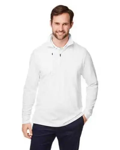 Devon &amp; Jones Dg400 Men’s New Classics Performance Quarter-zip - White