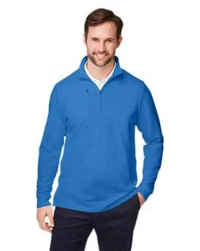 Devon & Jones Dg400 Men’s New Classics Performance Quarter-zip - French Blue