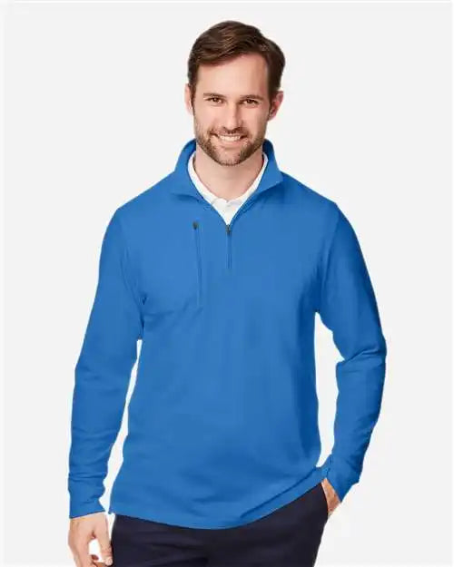 Devon &amp; Jones Dg400 Men’s New Classics® Performance Quarter-zip Pullover - French Blue