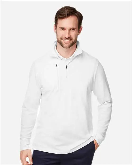 Devon & Jones Dg400 Men's New ClassicsÂ® Performance Quarter-zip Pullover - White