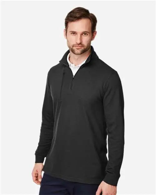 Devon & Jones Dg400 Men’s New Classicsâ Performance Quarter-zip Pullover - Black