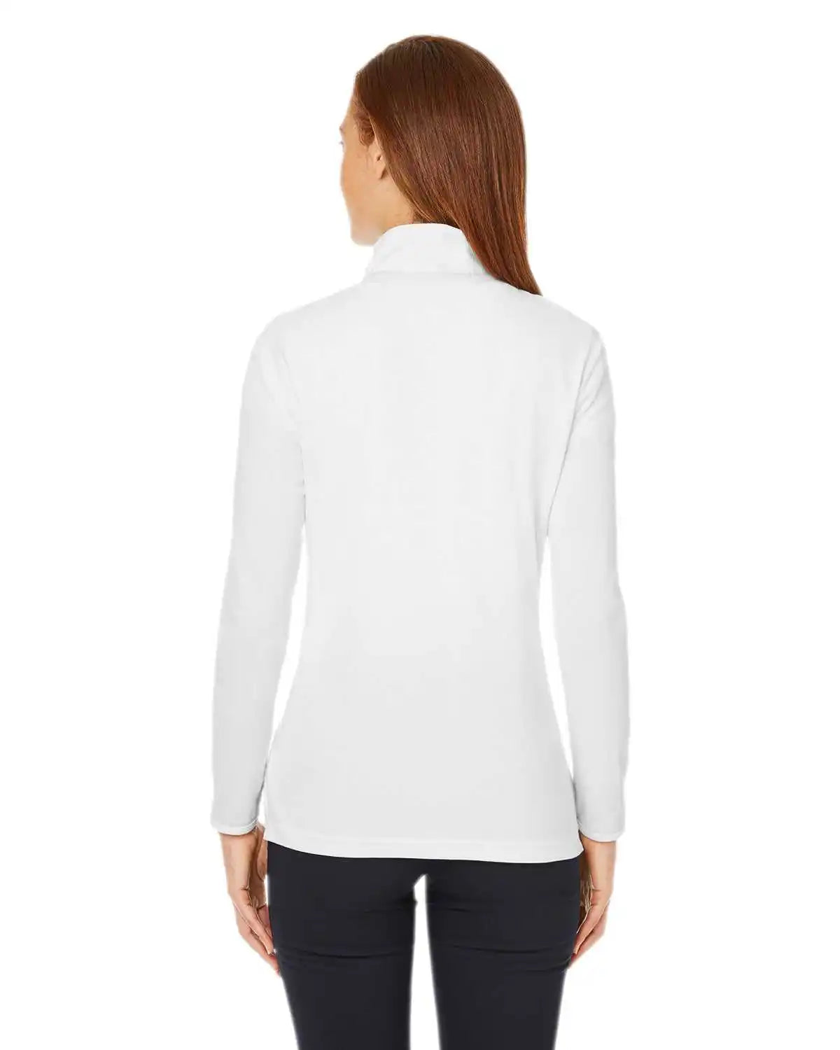 Devon & Jones Dg400w Ladies’ New Classics Performance Quarter-zip - White