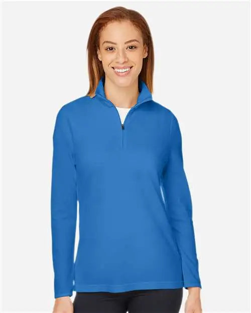 Devon & Jones Dg400w Women’s New Classicsâ Performance Quarter-zip Pullover - French Blue