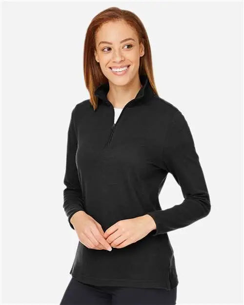 Devon & Jones Dg400w Women’s New Classicsâ Performance Quarter-zip Pullover - Black