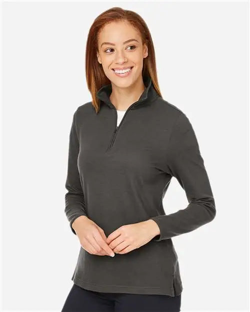 Devon & Jones Dg400w Women’s New Classicsâ Performance Quarter-zip Pullover - Graphite