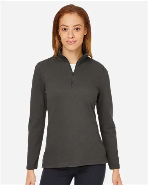 Devon & Jones Dg400w Women’s New Classicsâ Performance Quarter-zip Pullover - Graphite