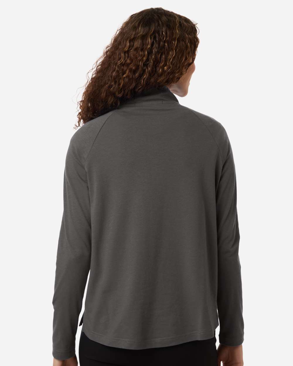 Devon & Jones Dg402w Women’s Seaton Pebble Textured Quarter-zip Pullover - Graphite