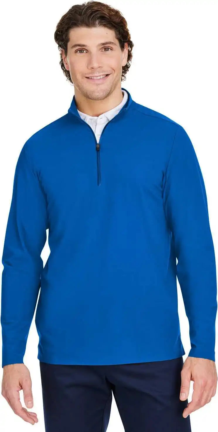 Devon & Jones Dg410 Crownlux Performance Men’s Windsor Welded Quarter Zip French Blue