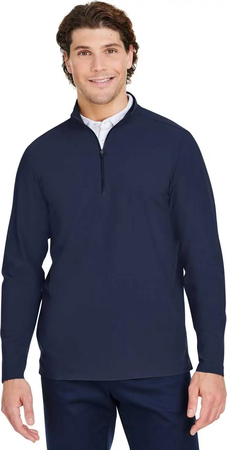 Devon & Jones Dg410 Crownlux Performance Men’s Windsor Welded Quarter Zip Navy