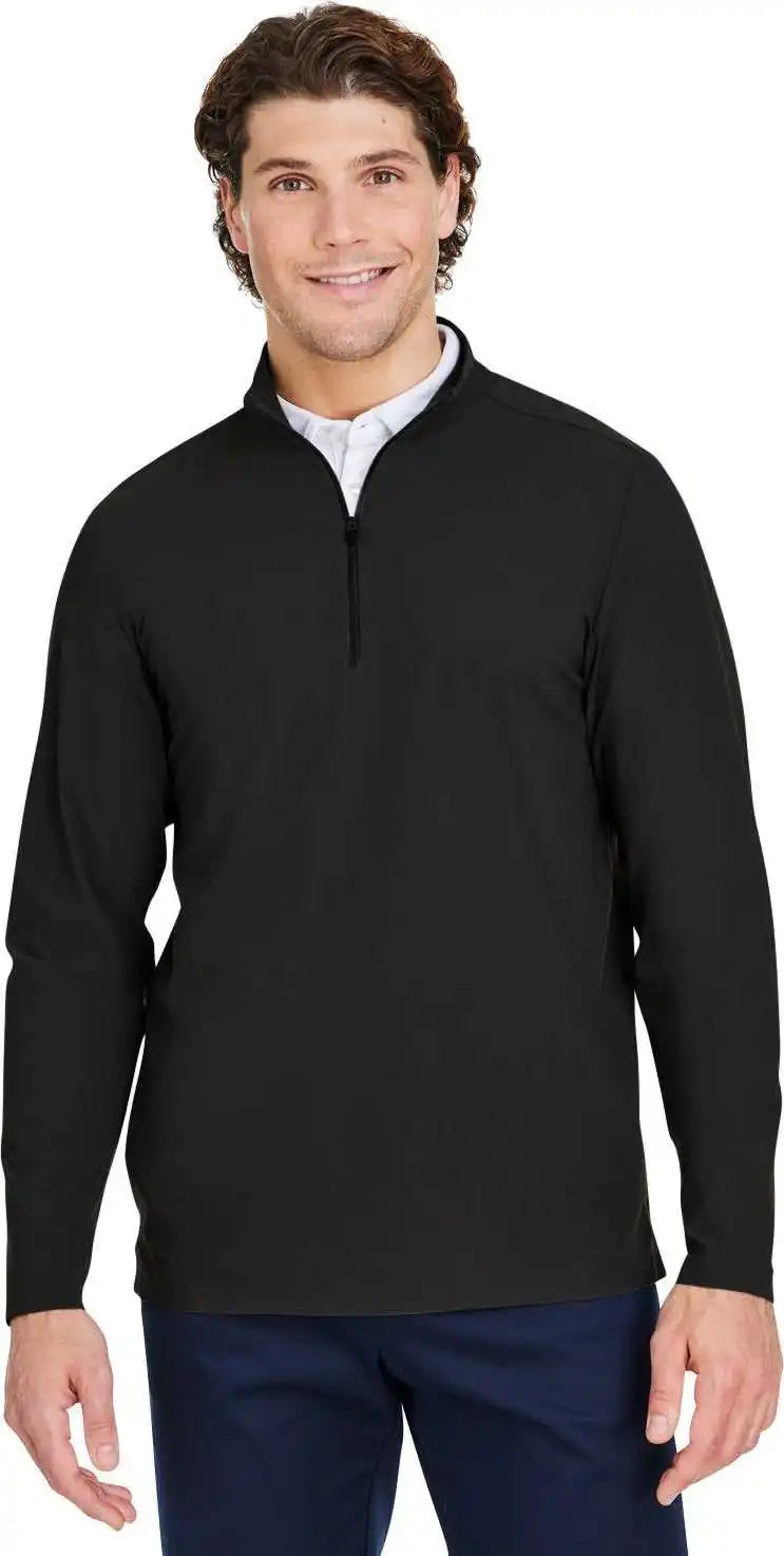 Devon &amp; Jones Dg410 Crownlux Performance Men’s Windsor Welded Quarter-zip - Black
