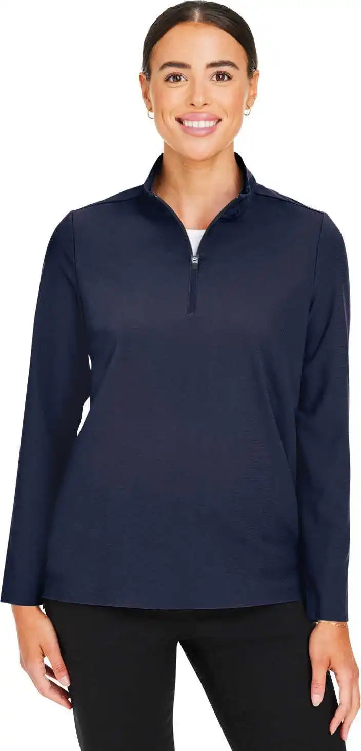Devon & Jones Dg410w Crownlux Performance Ladies’ Windsor Welded Quarter-zip - Navy