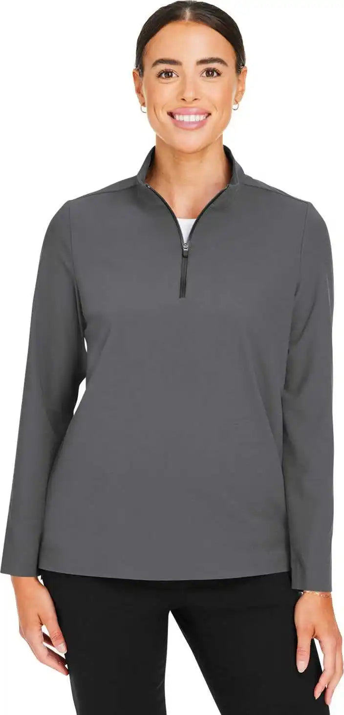 Devon & Jones Dg410w Crownlux Performance Ladies’ Windsor Welded Quarter Zip Graphite
