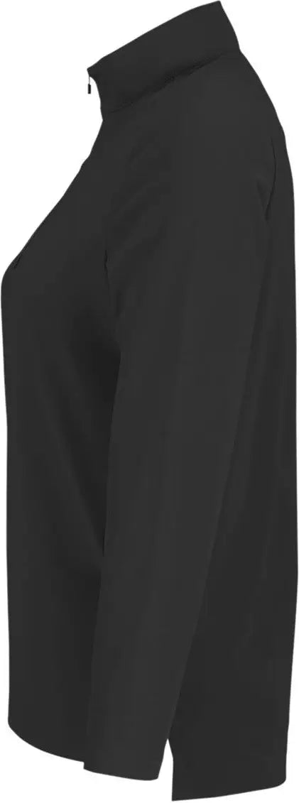 Devon & Jones Dg410w Women's Crownlux PerformanceÂ® Windsor Welded Quarter-zip Pullover - Black