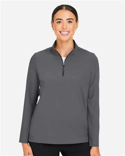 Devon & Jones Dg410w Women’s Crownlux Performanceâ Windsor Welded Quarter-zip Pullover - Graphite