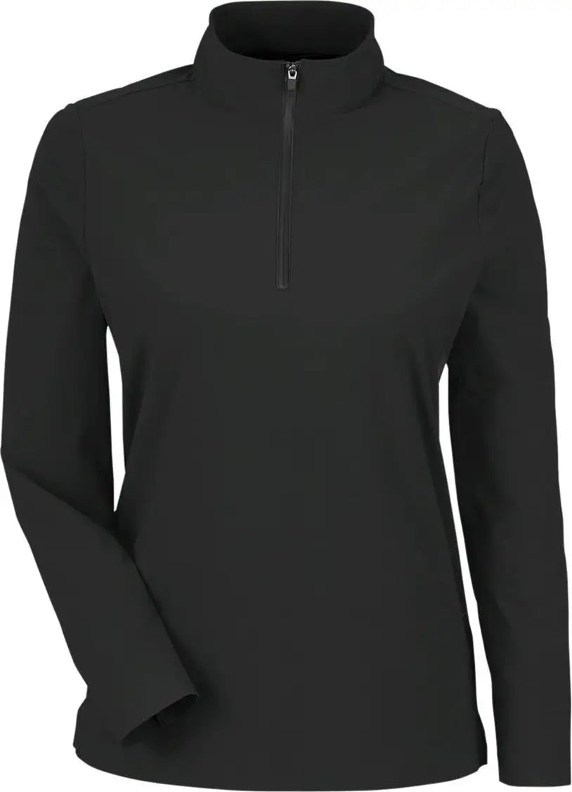 Devon & Jones Dg410w Women’s Crownlux Performanceâ Windsor Welded Quarter-zip Pullover - Black