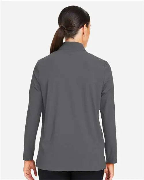 Devon & Jones Dg410w Women’s Crownlux Performanceâ Windsor Welded Quarter-zip Pullover - Graphite