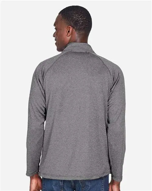 Devon & Jones Dg420 Men’s Stretch Tech-shellâ Compass Full-zip Jacket - Dark Grey Heather