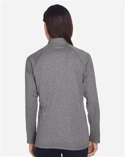 Devon & Jones Dg420w Women’s Stretch Tech-shellâ Compass Full-zip Jacket - Dark Grey Heather