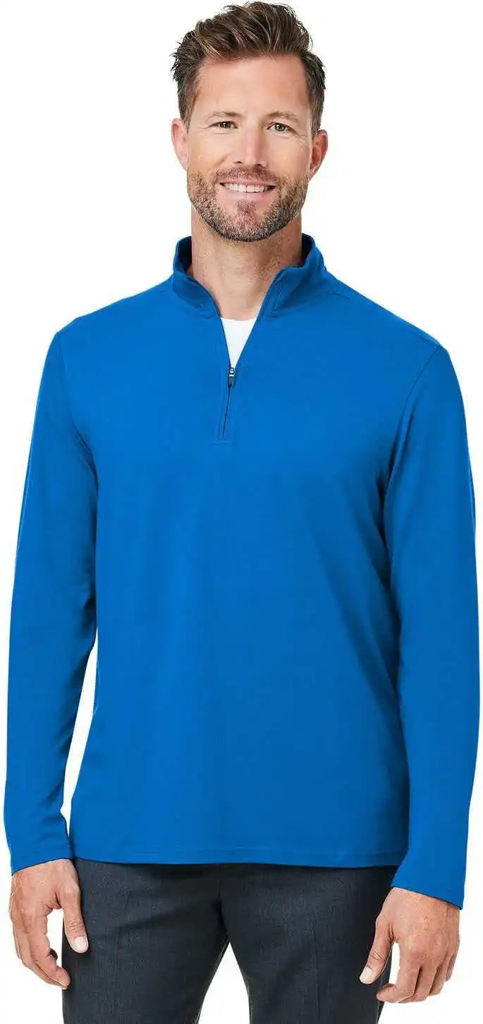 Devon & Jones Dg425 Men’s Raleigh Stretch Quarter-zip - French Blue