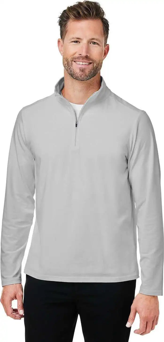 Devon &amp; Jones Dg425 Men’s Raleigh Stretch Quarter Zip Grey