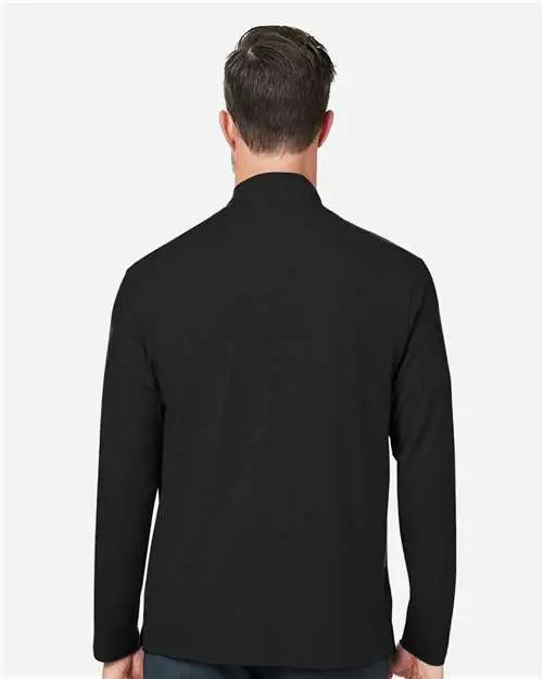 Devon & Jones Dg425 Men’s Raleigh Stretch Quarter-zip Pullover - Black