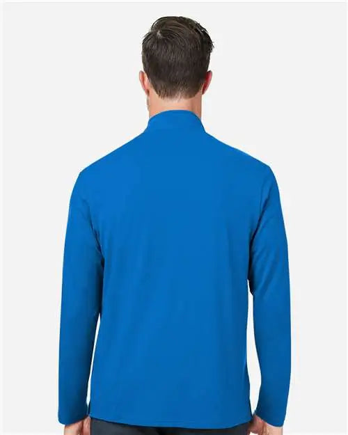 Devon & Jones Dg425 Men’s Raleigh Stretch Quarter-zip Pullover - French Blue