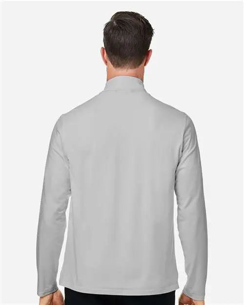 Devon & Jones Dg425 Men's Raleigh Stretch Quarter-zip Pullover - Grey