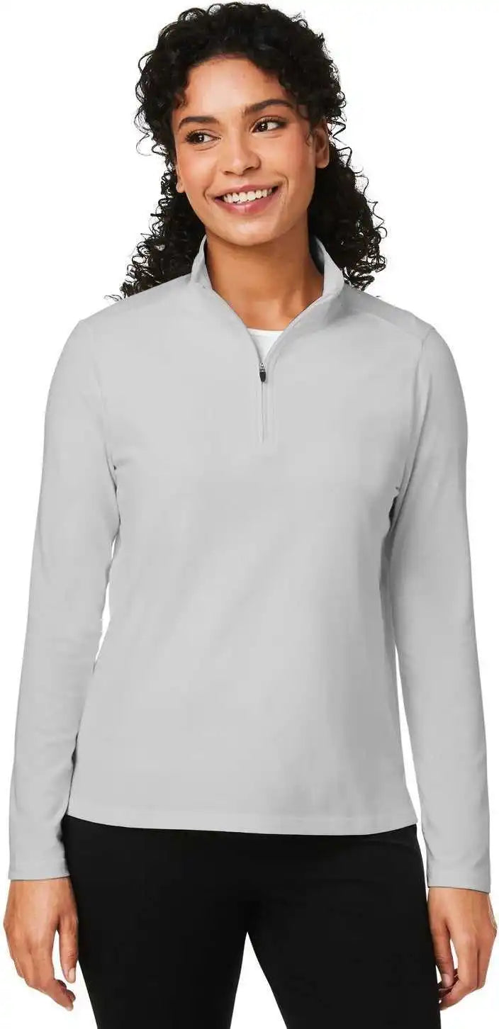 Devon &amp; Jones Dg425w Ladies’ Raleigh Stretch Quarter Zip Grey
