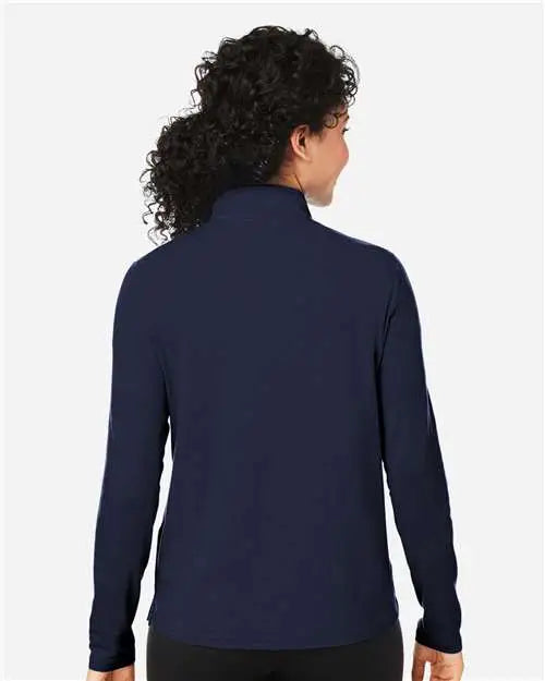 Devon & Jones Dg425w Women’s Raleigh Stretch Quarter-zip Pullover - Navy