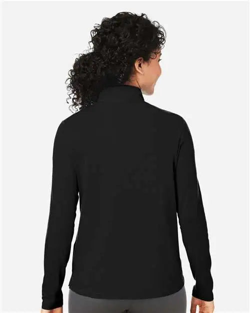 Devon & Jones Dg425w Women's Raleigh Stretch Quarter-zip Pullover - Black