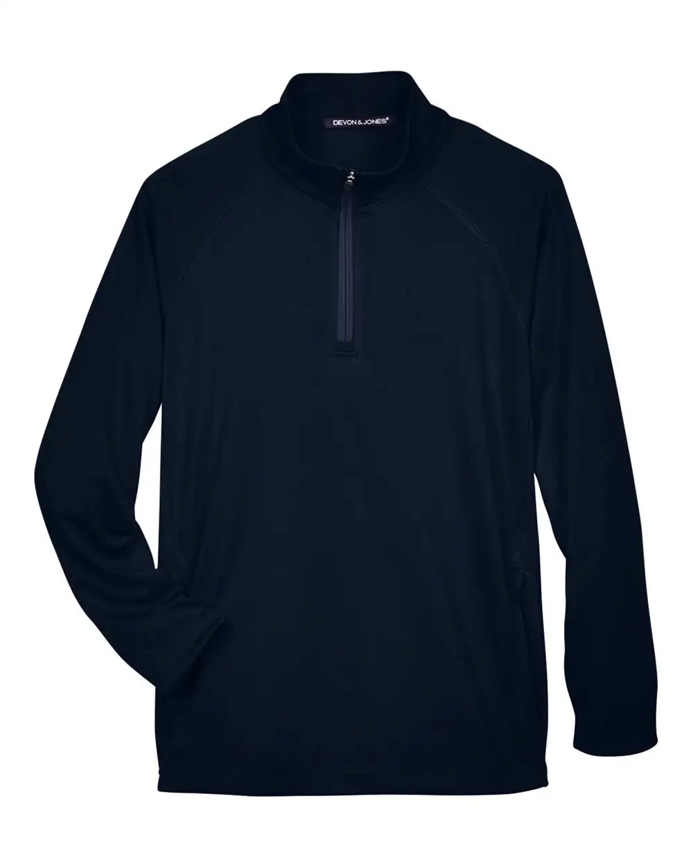 Devon & Jones Dg440 Men’s Stretch Tech-shellâ Compass Quarter-zip Pullover - Navy
