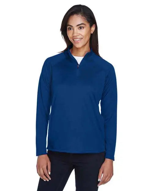Devon & Jones Dg440w Women’s Stretch Tech-shellâ Compass Quarter-zip Pullover - True Royal
