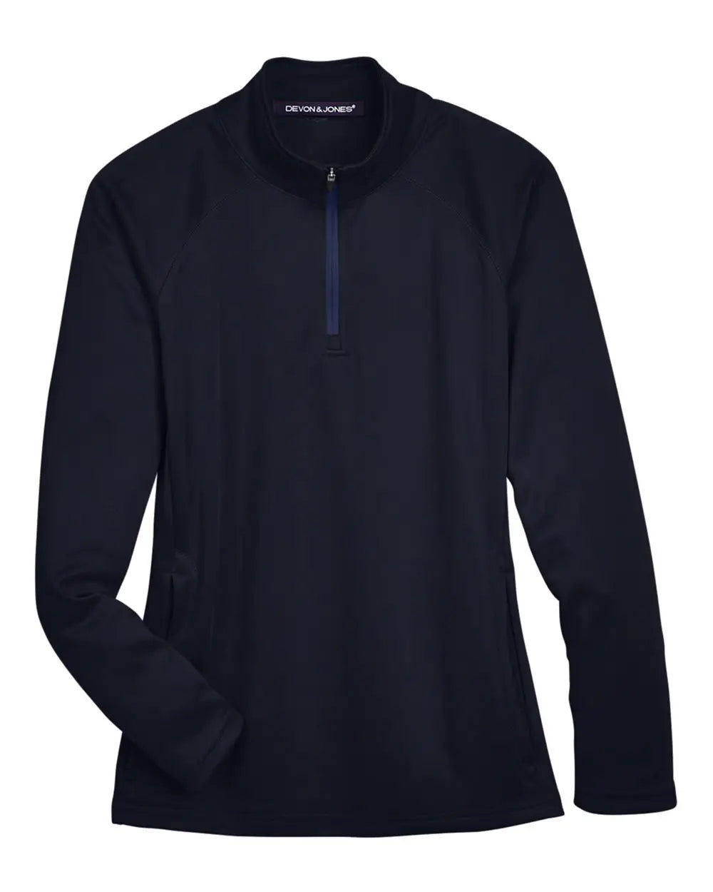 Devon & Jones Dg440w Women’s Stretch Tech-shellâ Compass Quarter-zip Pullover - Navy