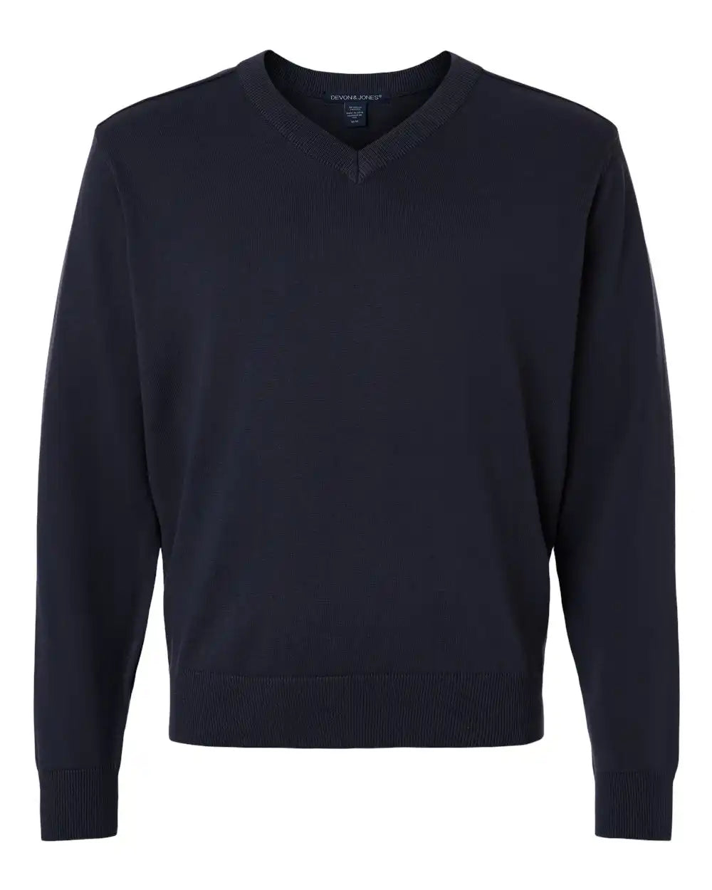Devon & Jones Dg445 Men’s New Classic V-neck Sweater - Navy - s