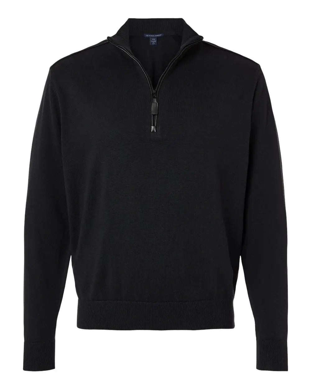 Devon & Jones Dg446 Men's New Classic Quarter-zip Sweater - Black - Adult s