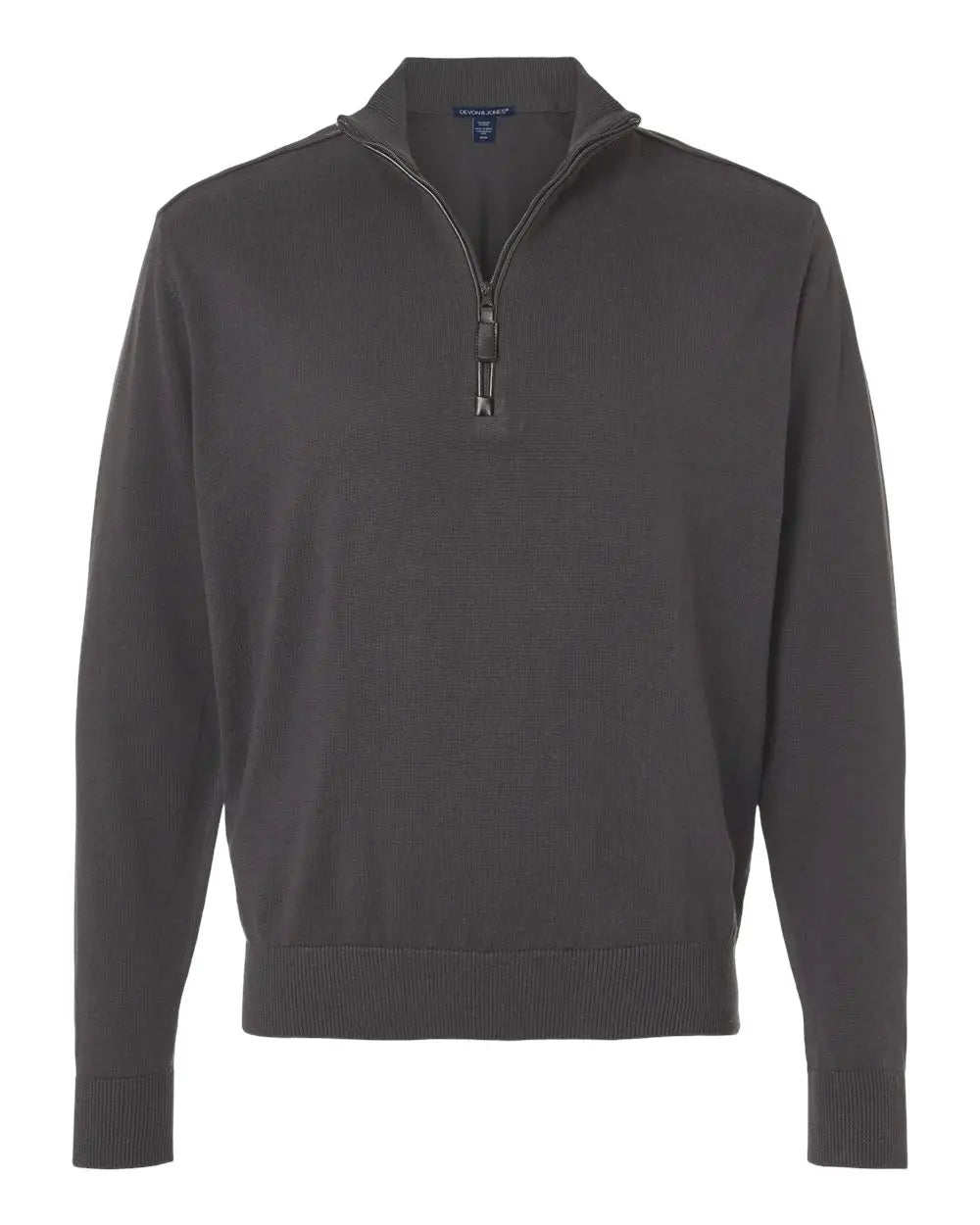 Devon & Jones Dg446 Men’s New Classic Quarter-zip Sweater - Graphite
