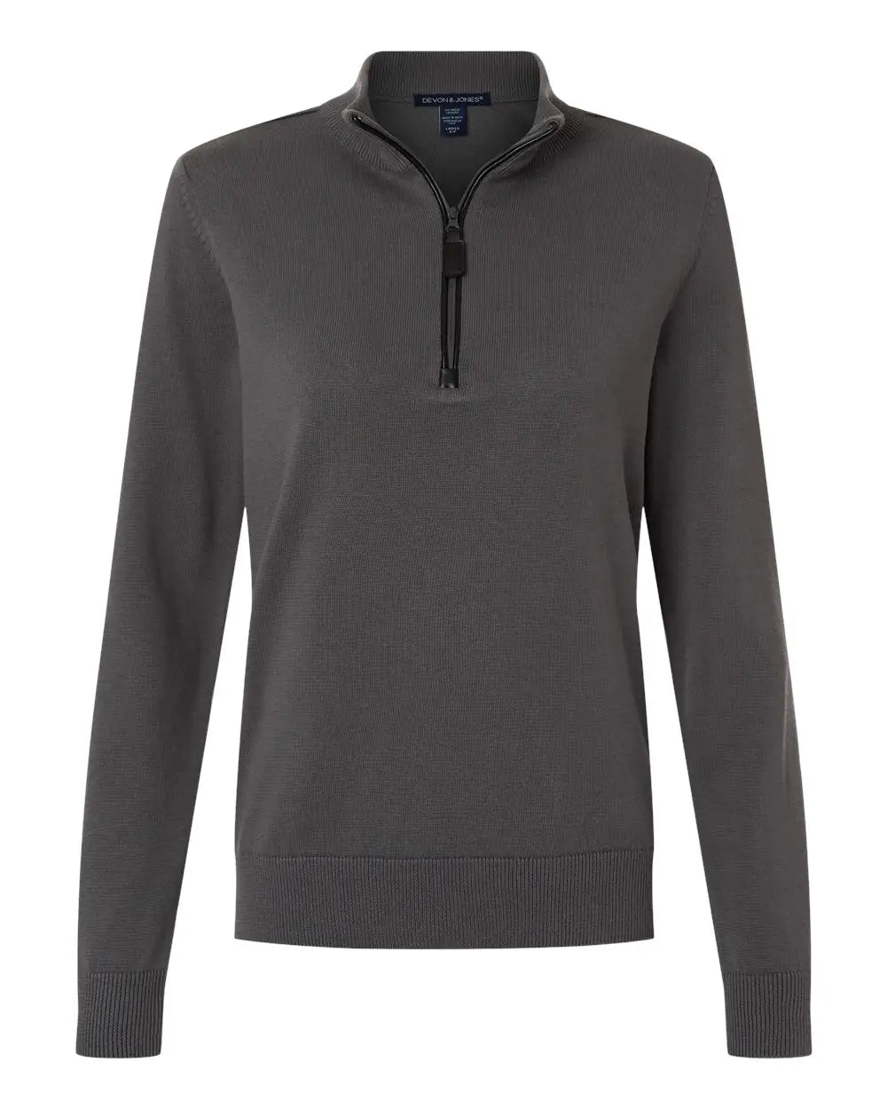 Devon & Jones Dg446w Women’s New Classic Quarter-zip Sweater - Graphite