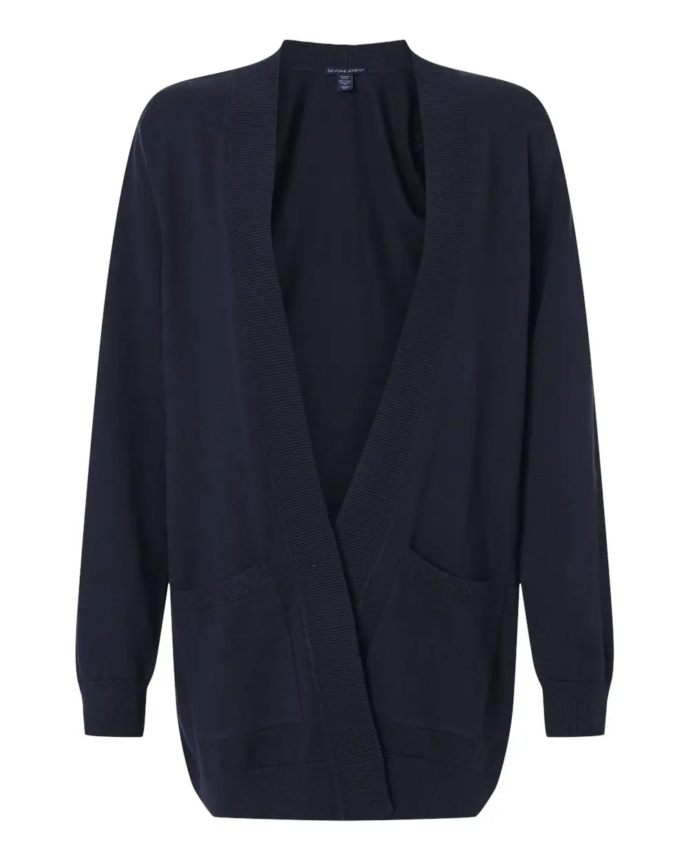Devon & Jones Dg447w Women's New Classic Open Cardigan Sweater - Navy - Xs