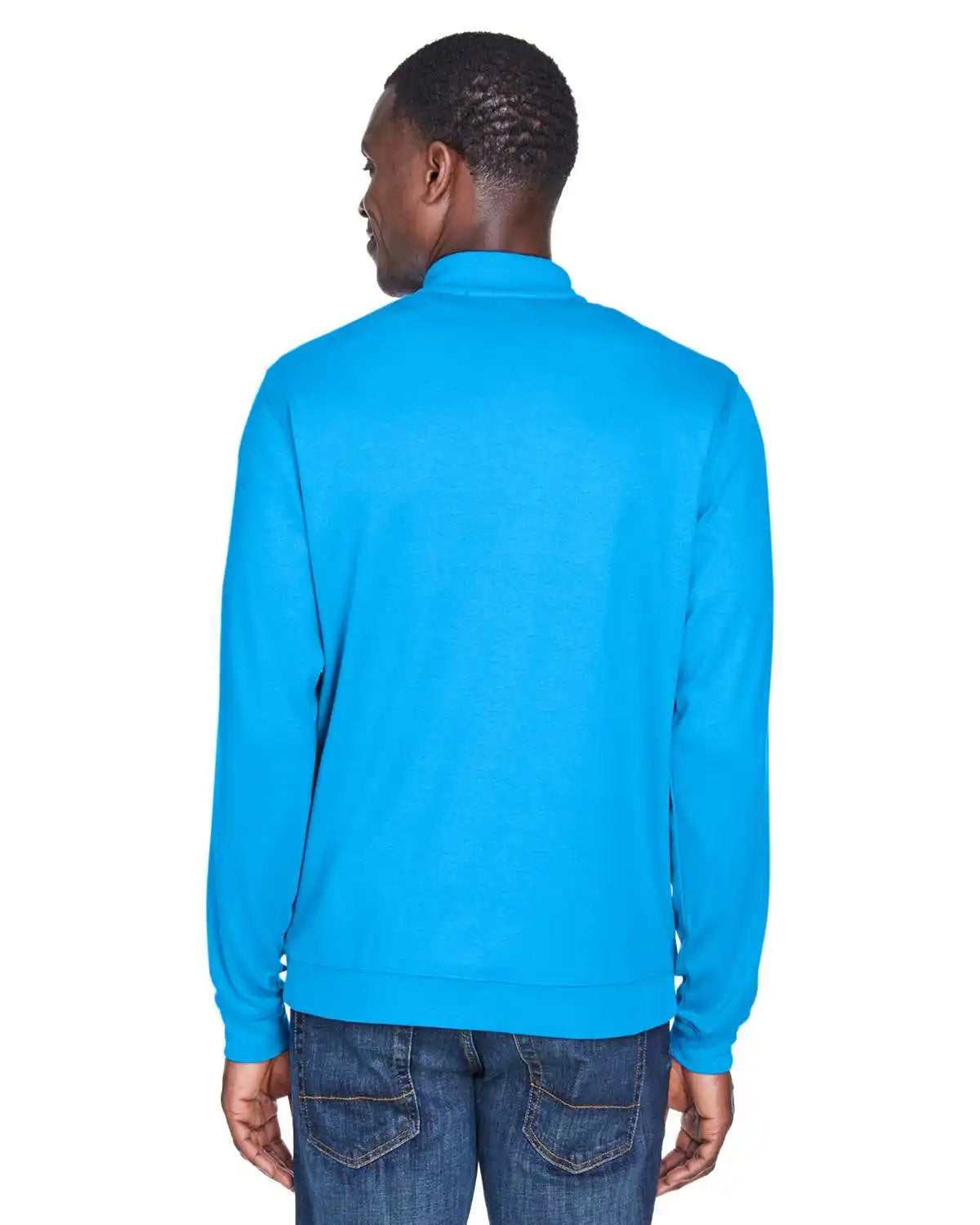 Devon &amp; Jones Dg479 Men’s Drytec20 Performance Quarter-zip - Ocean Blue Navy