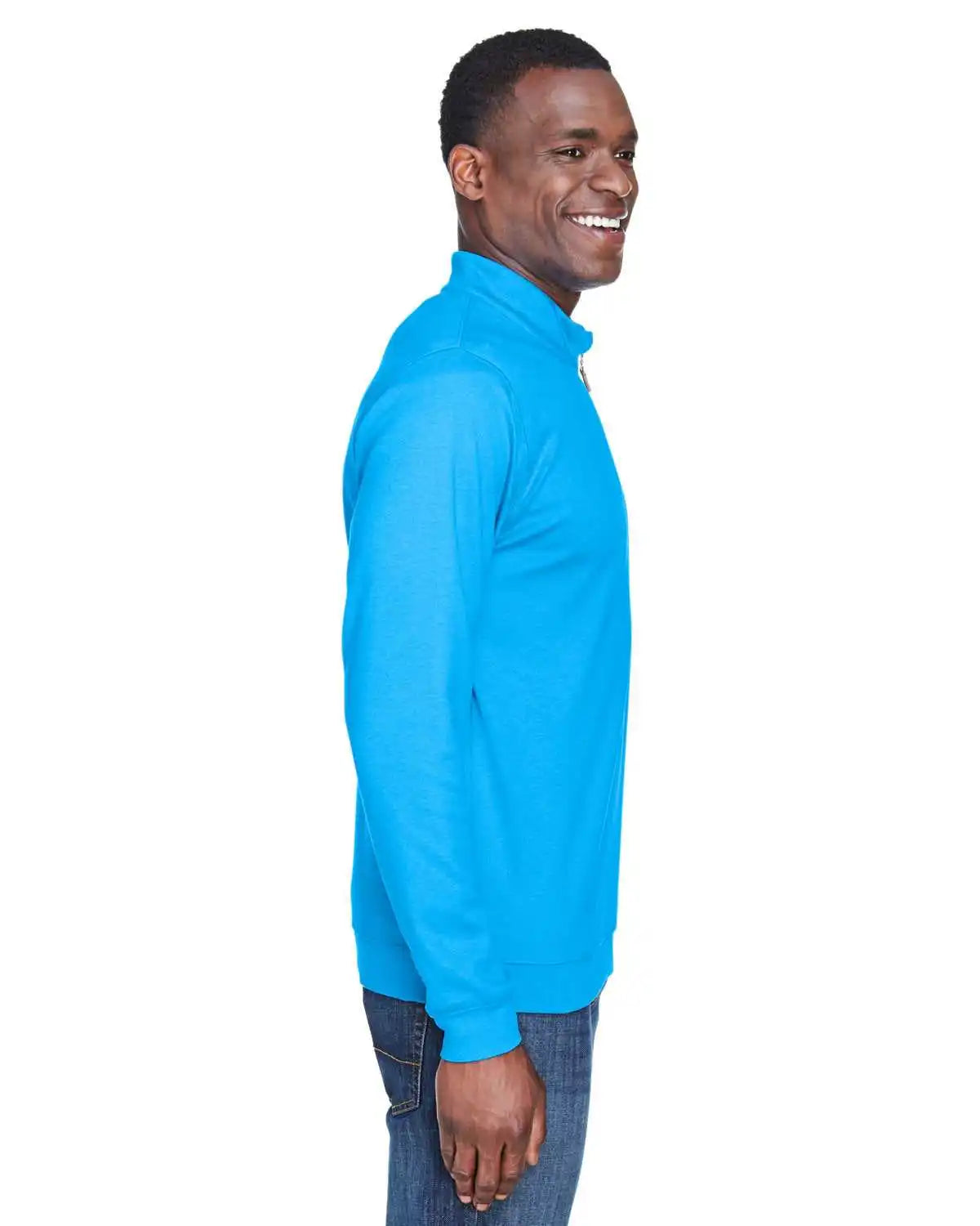 Devon &amp; Jones Dg479 Men’s Drytec20 Performance Quarter-zip - Ocean Blue Navy