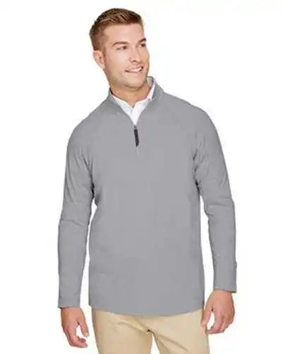 Devon &amp; Jones Dg480 Crownlux Performance Men’s Clubhouse Micro-stripe Quarter-zip - Black