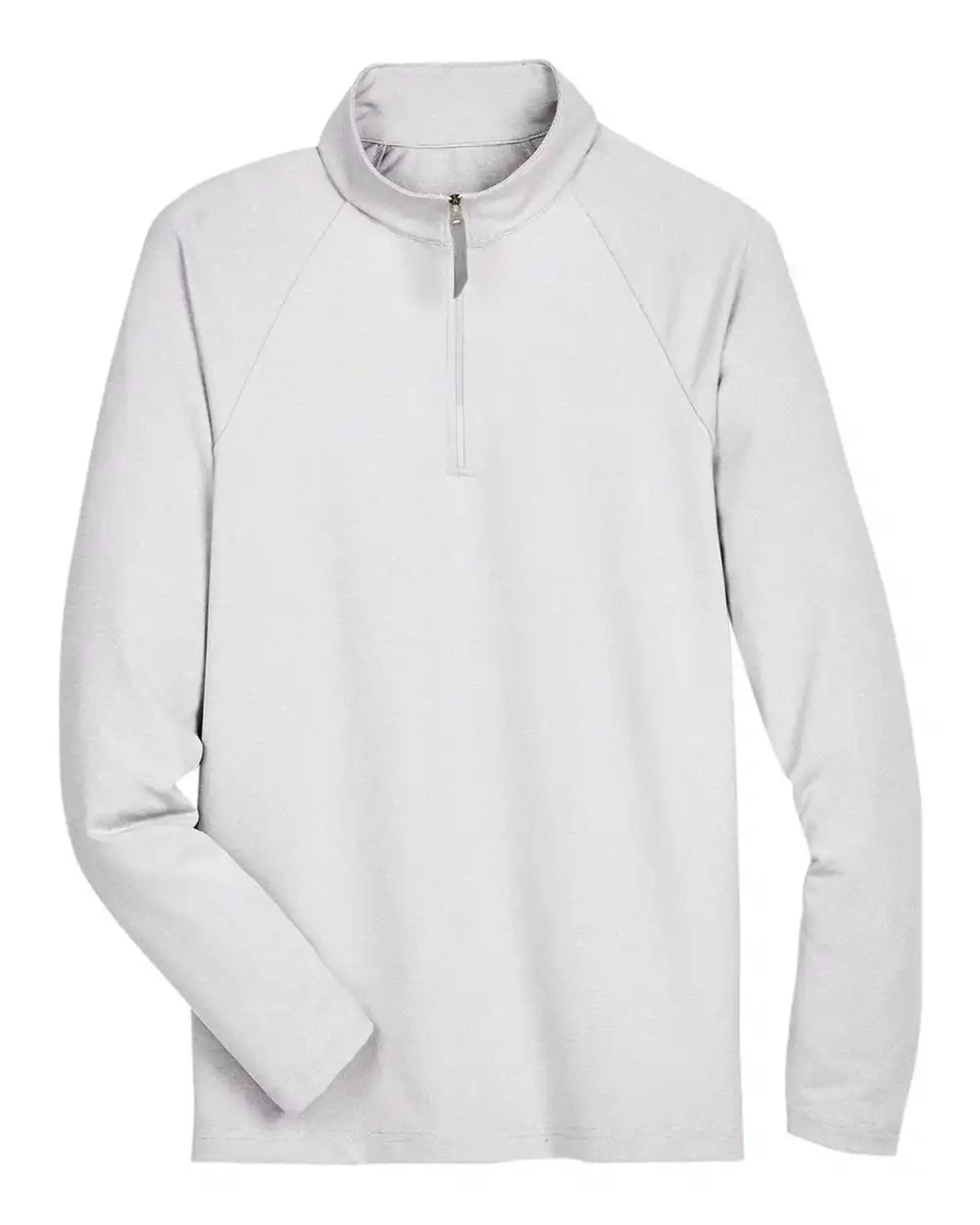 Devon & Jones Dg480 Men’s Crownlux Performance® Clubhouse Micro-stripe Quarter-zip Pullover - Silver - s