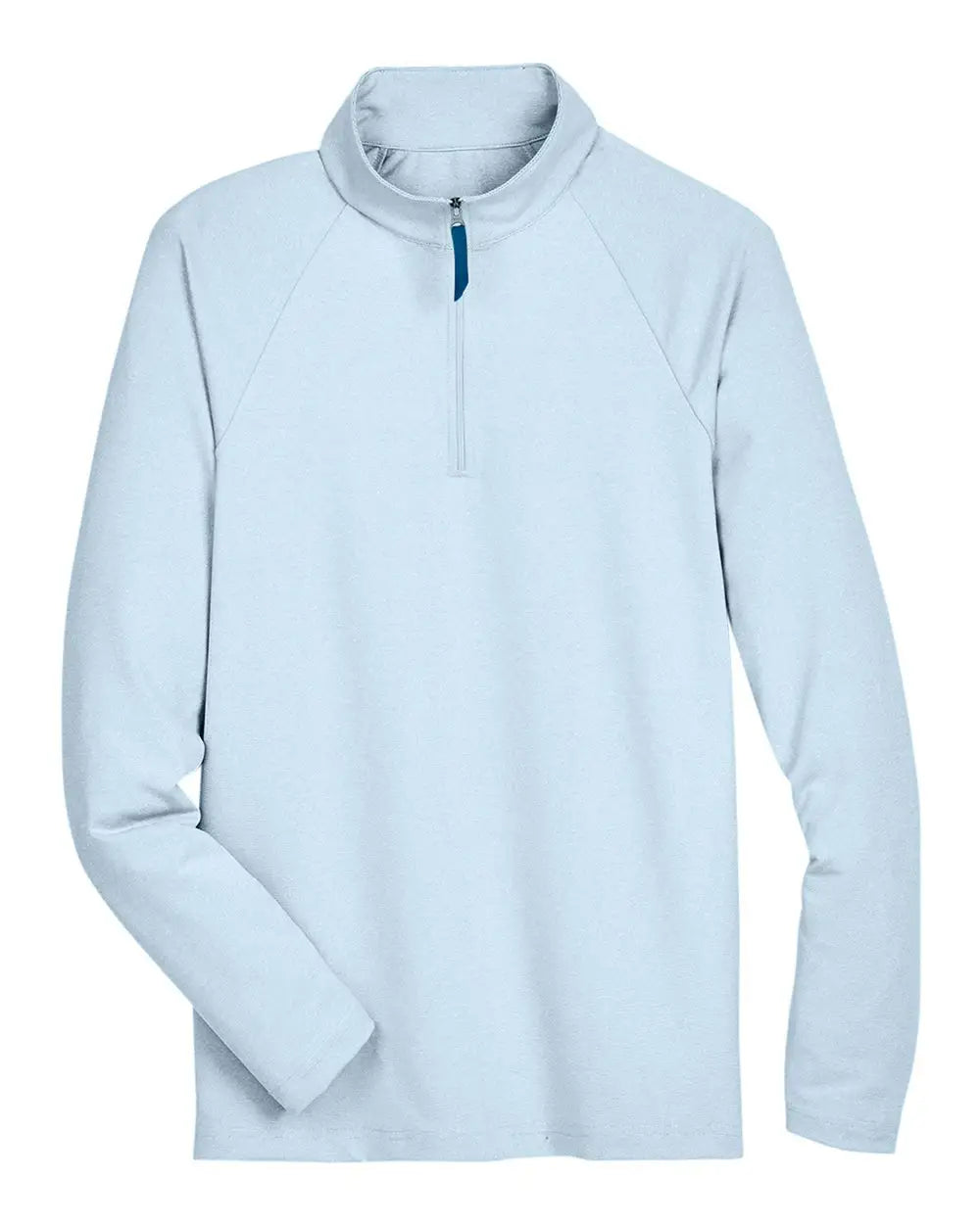 Devon & Jones Dg480 Men’s Crownlux Performanceâ Clubhouse Micro-stripe Quarter-zip Pullover - Ocean Blue