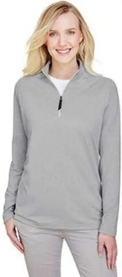 Devon & Jones Dg480w Crownlux Performance Ladies’ Clubhouse Micro-stripe Quarter-zip - Black