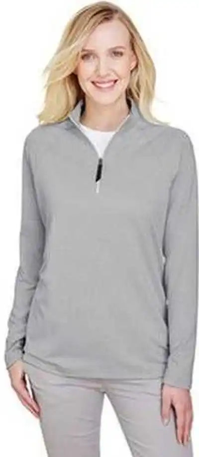 Devon & Jones Dg480w Crownlux Performance Ladies’ Clubhouse Micro-stripe Quarter-zip - Black