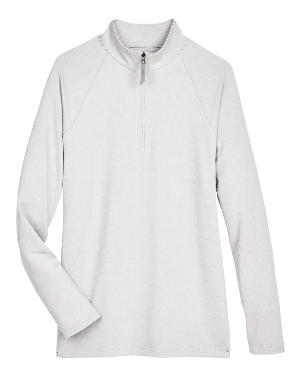 Devon & Jones Dg480w Women’s Crownlux Performanceâ Clubhouse Micro-stripe Quarter-zip Pullover - Silver